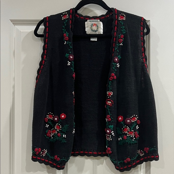 Christopher & Banks Jackets & Blazers - Christopher & Banks vintage 1990s hand embroidered vest size Medium